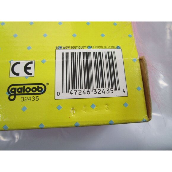 Bow Wow Boutique Puppy Coat Pink Fur Vintage Galoob 1991 New - Picture 6 of 7